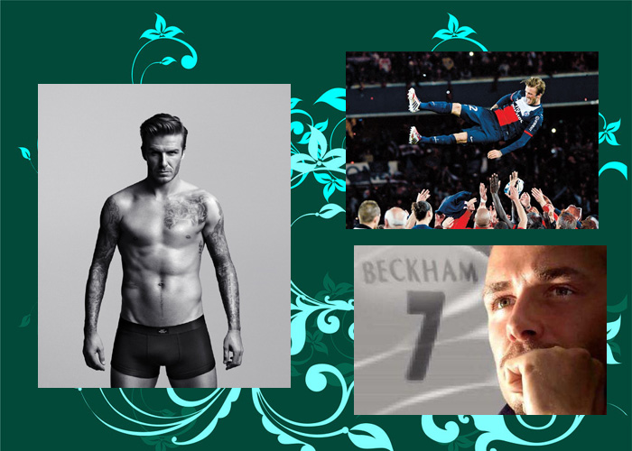 在小貝的最后一戰(zhàn)中，有女球迷含淚打出“再踢一年”的橫幅。也有人認(rèn)為，貝克漢姆的“超級(jí)完美偶像”形象更像是好萊塢打造出來(lái)的，退役也像是一場(chǎng)秀。