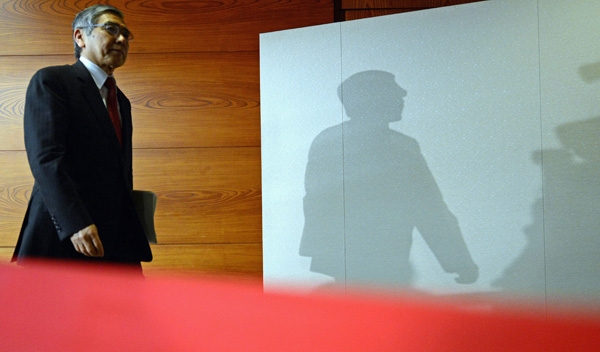 2013年4月4日，日本東京，日本央行行長黑田東彥。