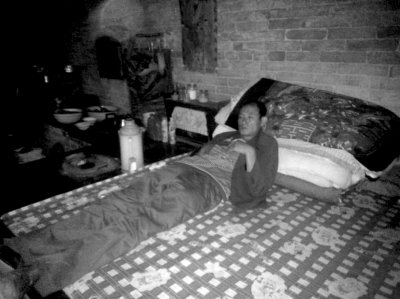 昨晚，張會英的丈夫接受采訪。記者 懷若谷/攝