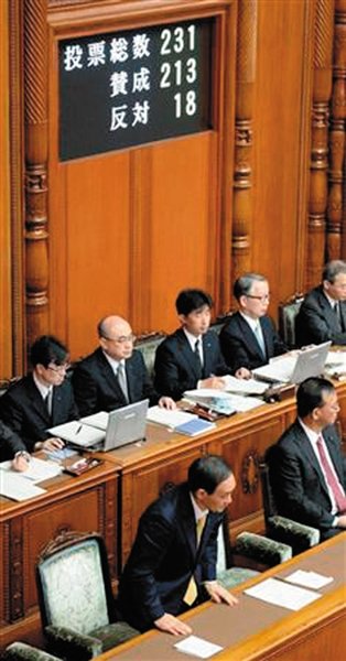 27日，日本國會參議院公布新建“國家安全保障會議”法案投票結(jié)果。