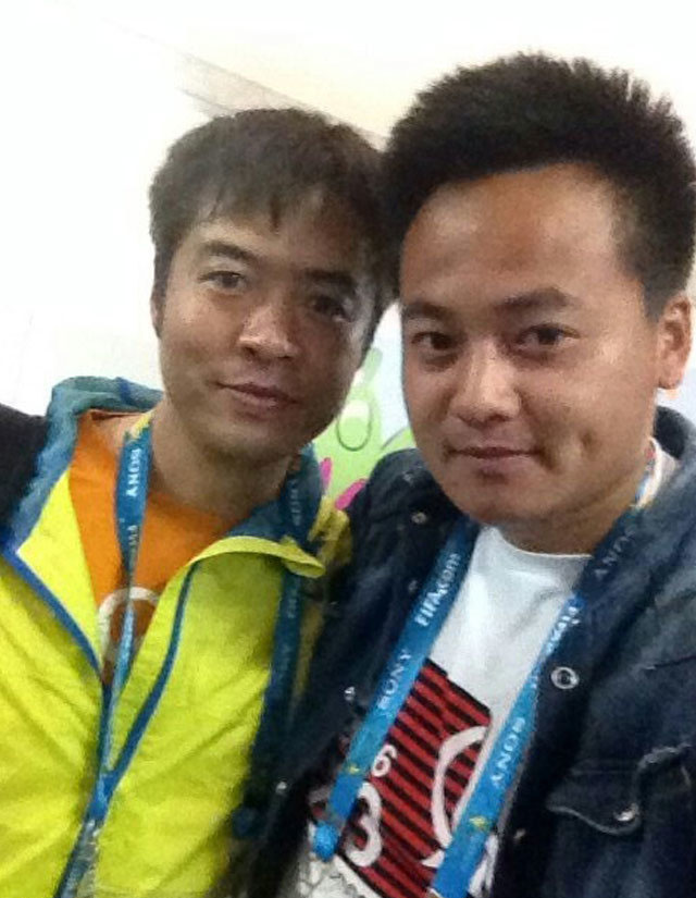 世界杯與段暄合影。