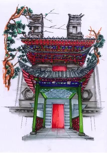 明艷的紅、生機的綠、深沉的藍、古樸的灰，足見博雅樓的獨特韻味。