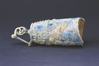 2號(hào)墓出土的銅編鐘。