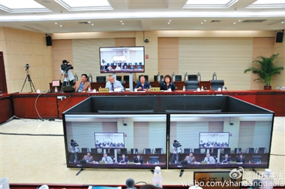 28日，山東高院官微上公布的聶樹(shù)斌案聽(tīng)證會(huì)現(xiàn)場(chǎng)情況。圖/山東高院官微