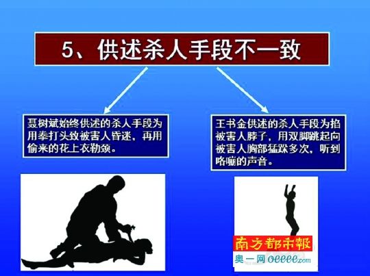 聽證會(huì)上原辦案單位公布的兩案比較P P T（摘選）。