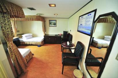 “椰香公主”號內(nèi)部設(shè)施。據(jù)記者了解，高端的豪華商務(wù)艙、特等艙、一等艙都被用于公務(wù)接待。 /CFP