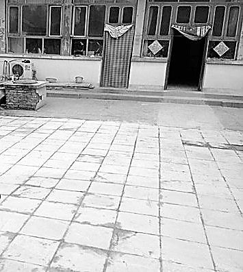 案發(fā)院落，血跡已被掩蓋。