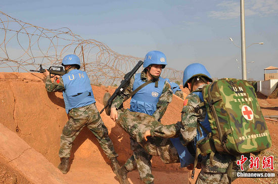 資料圖：中國維和部隊。