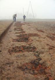 　　鋸齒狀的大型建筑基址。