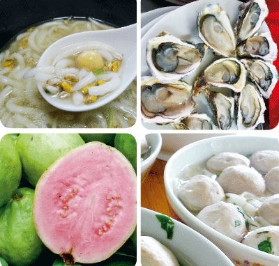 滿街可見新鮮的海鮮、瓜果和手打牛肉丸