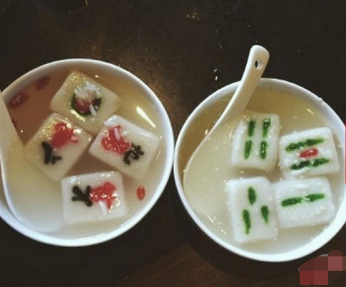 來碗清一色！火鍋店推出創(chuàng)意麻將湯圓