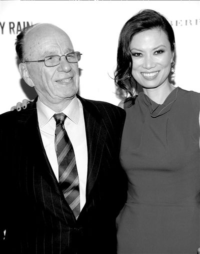 默多克與鄧文迪（2009年資料圖）。圖/東方IC