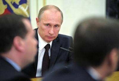 ▲3月21日，在俄羅斯首都莫斯科克里姆林宮，俄羅斯總統(tǒng)普京出席聯(lián)邦安全委員會會議。