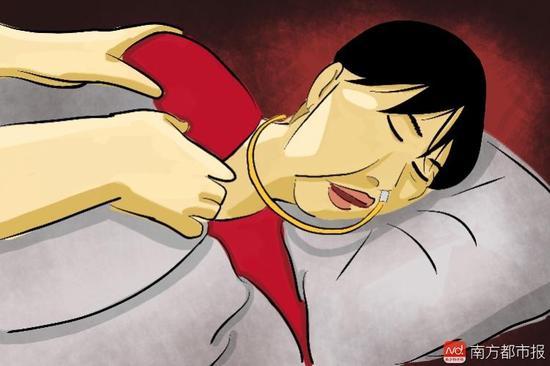 妻子張津華再?zèng)]能醒來(lái)，這個(gè)正處盛年、愛(ài)美又能干的女人變?yōu)榱酥参锶耍诖采弦惶删拍?，容顏已枯朽。（畫作者：羅逸爵）