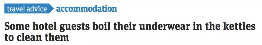 太惡心！女游客竟用酒店燒水壺煮自己的臟內(nèi)褲