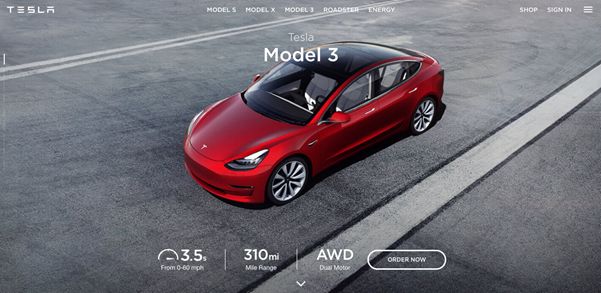 圖片來源:特斯拉官網(wǎng)