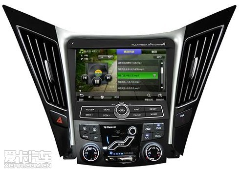 e路航索納塔車載導(dǎo)航時(shí)尚音樂播放界面