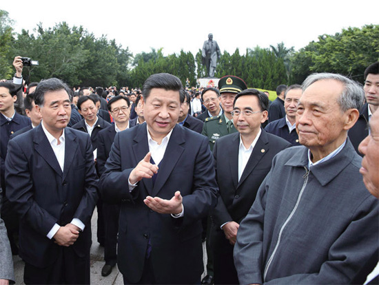 2012 年12 月，習(xí)近平任中共中央總書記后首次離京，即到改革前沿的廣東考察