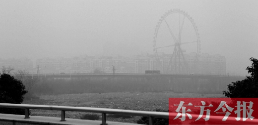 我看！我再看！我都看不見世紀歡樂園的巨大摩天輪了，送孩子上學的路，真快看不清了