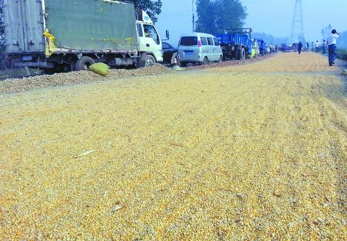 河南漯河村民強(qiáng)行攔車(chē)收5元過(guò)路費(fèi) 致107國(guó)道擁堵