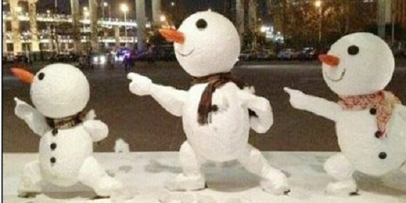 創(chuàng)意十足！日系列卡通雪人走紅