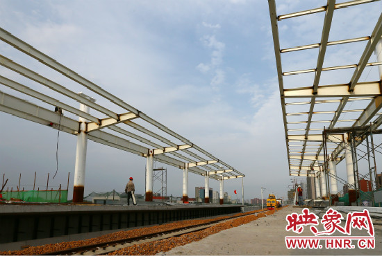 鄭信路站的主體框架已經(jīng)完工。