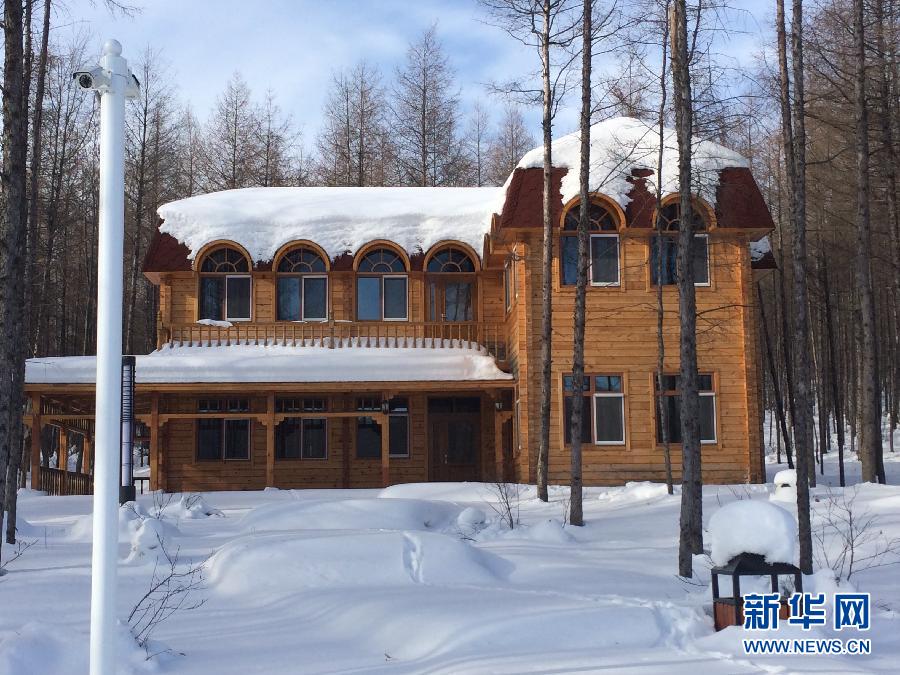 穗豐園里的高檔木制別墅（2013年12月8日攝）。新華社記者程子龍攝