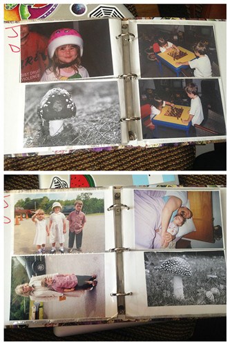 圖五：這位老爹最神的是，把一棵蘑菇的照片放進(jìn)了家庭相冊(cè)里，真正地作為家人來(lái)對(duì)待。