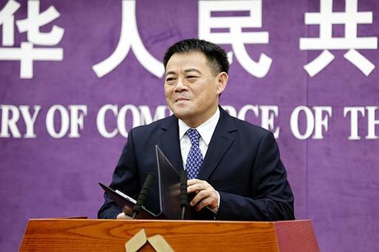 商務(wù)部發(fā)言人孫繼文。資料圖