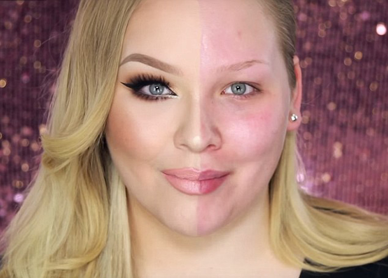 尼基左右臉的巨大差距讓網(wǎng)友驚呼看到了“化妝的神奇力量”。