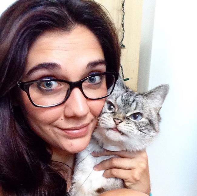 Loki和它的主人凱特的合照。