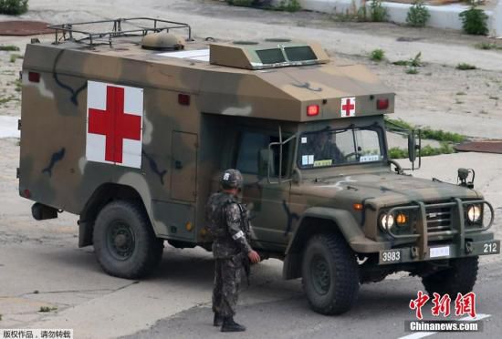 資料圖：當?shù)貢r間2014年6月23日，韓國江原道哨所槍擊事件肇事士兵林某已被抓獲