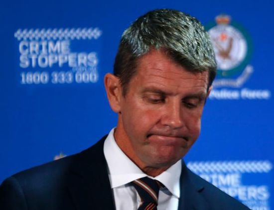 　新南威爾士州州長Mike Baird出席新聞發(fā)布會。