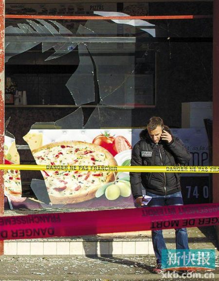 法國東部羅訥省一餐館8日發(fā)生爆炸。 新華社發(fā)