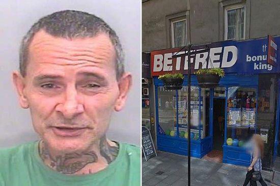 英國一笨賊竟用紙巾糊臉搶劫。