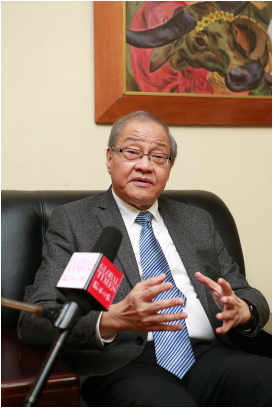 羅馬納大使在菲律賓駐華大使館接受本報(bào)記者專訪。李昊攝