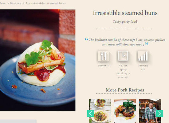 英國名廚奧利弗惹議，將臺灣刈包說成韓國街頭小吃，引發(fā)網(wǎng)友紛紛在下面留言抗議。（圖／翻攝自jamieoliver.com）