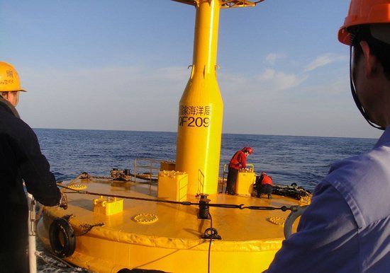 資料圖：中國正在部署海洋浮標
