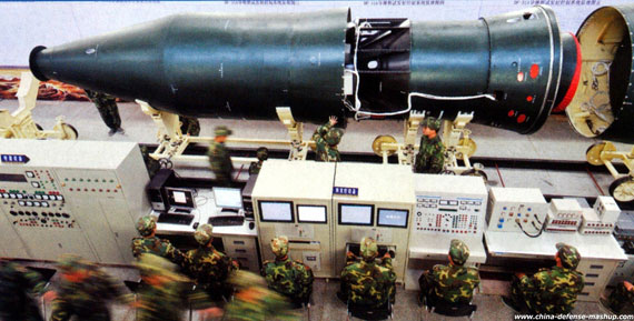 資料圖：中國東風(fēng)-31戰(zhàn)略導(dǎo)彈戰(zhàn)斗部。