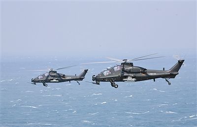 武直十機(jī)群海上突防現(xiàn)場(chǎng)圖