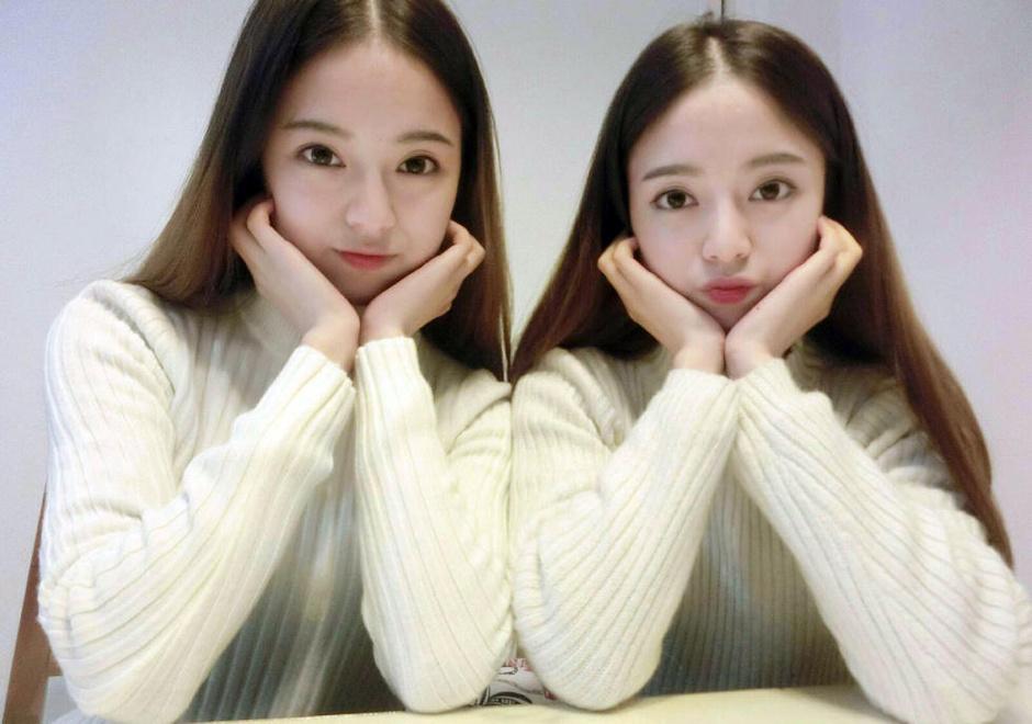 最美雙胞胎姐妹?；ㄗ呒t 眾網友膜拜被其征服