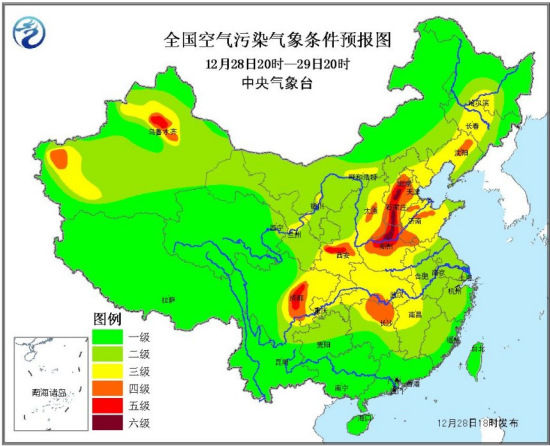 京津魯及冀中南、豫北將有輕到中度霾局地重度霾